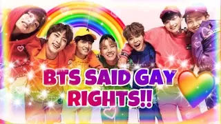 BTS supporting the LGBTQ+ community/BTS being LGBTQ+ ally kings| loontan