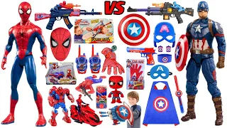 Spider-man VS Captain America Toys Collection Unboxing Review-Spidey and His Amazing Friends Review