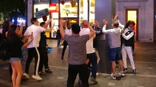 England Fans Celebration after they Scored 1-0 against Italy at Euro 2020 Final