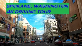 Spokane, Washington | 4k Driving Tour | Dashcam