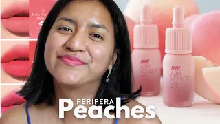 Peripera Peaches Lip TInt Collection on Brown Skin | Peripera Peaches on Tan Skin Honest Review