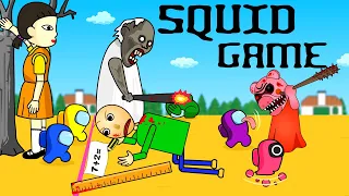 SQUID GAME - Sly Granny, Among Us, Piggy and Baldi animation