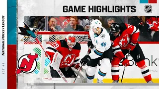 Sharks @ Devils 11/30/21 | NHL Highlights