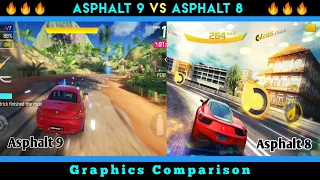 Graphics Comparison Asphalt 9 vs Asphalt 8 ● Bangla ● Gaming with Koushik ● Poco F1 ●