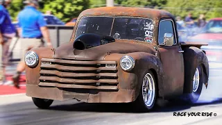 RATTED '49 CHEVY SHORTY PICKUP! 540CI BIG BLOCK! TWIN TURBOS! SHAKEDOWN RUNS! BYRON!