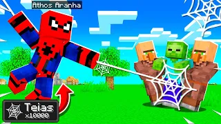 VIREI O HOMEM-ARANHA NO MINECRAFT COM PODERES ESPECIAIS