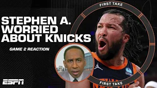 Stephen A. is WORRIED about his Knicks despite being up 2-0 in series 👀😨 | First Take