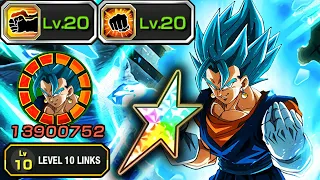 100% LR VEGITO BLUE LEVEL 10 LINKS WITH LVL 20 CRIT + ADDITIONAL! Dragon Ball Z Dokkan Battle