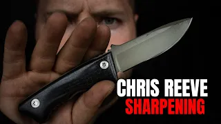STONE SHARPENING a custom CHRIS REEVE Knife