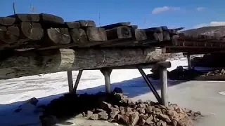 Аварийный мост в поселке Букачача Чернышевского района  Забайкальского края