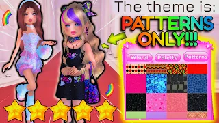 ONLY Using PATTERNS In My OUTFITS On Every THEME In DRESS TO IMPRESS! | ROBLOX Challenge