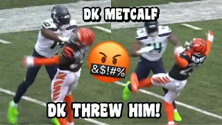 DK Metcalf GETS HEATED & THROWS DEFENDER 🤬😰 Seahawks Vs Bengals 2023 highlights