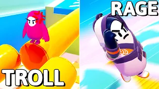 TROLLING vs RAGE Moments - Fall Guys