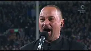 Zane te Wiremu Jarvis sings French National Anthem All Blacks vs France Christchurch NZ 15 June 2013