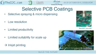 TheIJC 2019: Selective inkjet coating of PCBs with paraffin wax