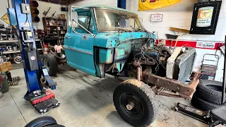 1968 F100 to F250 Update: Cab set onto F250 Chassis