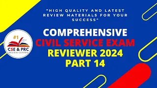 Comprehensive Civil Service Examination Reviewer 2024 Part 14