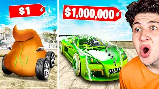 COCHE de $1 vs COCHE de $1,000,000 en GTA 5! 💵🚘 (Mods)