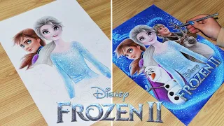 Disney Frozen 2 - Il Segreto di Arendelle Poster Portrait Drawing