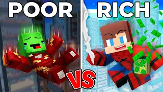 Mikey Poor Iron Man vs JJ Rich Spider Man Survival Battle in Minecraft ! (Maizen)