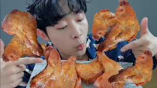 SUB) Jumbo Chicken leg 대왕 점보 치킨 Mukbang eatingsound ASMR