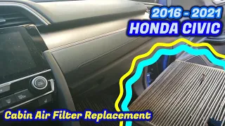 || 2016-2021 HONDA CIVIC || How to Replace a Cabin Air Filter in a 2018 Honda Civic