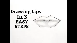 How to draw lips easy Drawing lips easy step by step tutorial for beginners with pencil