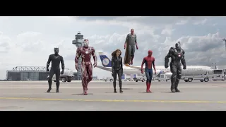 Team Iron Man vs Team Cap - Scène de la bataille à l'aéroport - Captain America: Civil War - FULLHD