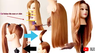 How to cut long layers V haircut / two easy techniques in 6 minutes tutorial