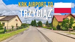 Driving in Poland 🇵🇱 from Krakow Airport to Trzyciąż in June 2024.