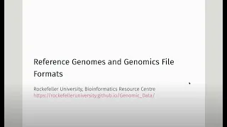 Genomic Files Formats and IGV