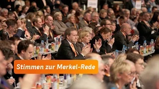 Stimmen zur Rede von Angela Merkel