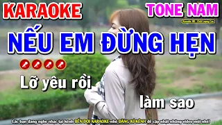 Nếu Em Đừng Hẹn Karaoke Nhạc Sống Tone Nam ( Fm ) - Bến Đợi Karaoke