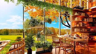 Happy Morning Autumn Coffee Shop Ambience with Sweet Bossa Nova Music for Work, Study, Good Mood