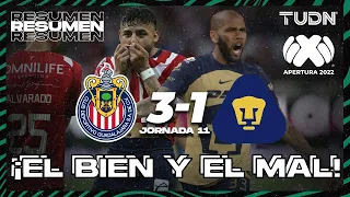 Resumen y goles | Chivas 3-1 Pumas | Liga Mx Apertura 22 -J11 | TUDN