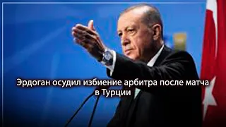 Эрдоган осудил избиение арбитра после матча в Турции