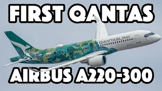 FIRST FLIGHT: QantasLink FIRST Airbus A220-300 departs Montreal (YMX/CYMX)
