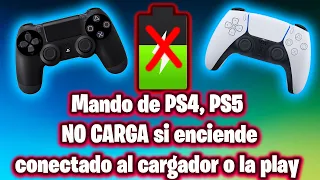 Solución Mando de PS4, PS5 No Carga pero sí enciende conectado al cargador o a la play