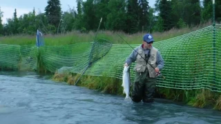 First timers get help fishing the Kenai River Sockeye Salmon run Larry From Washington