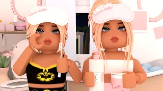 My daughters BUSY NIGHT ROUTINE! *SHE HAD HER FIRST KISS..* || Bloxburg roleplay *WITH VOICES*