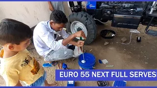 powertrac euro 55 next tractor ki service full video in 8 steps.