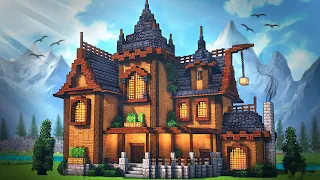 Minecraft: How To Build A Dark Wooden Mansion | Tutorial