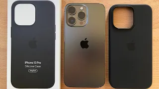 iPhone 13 Pro Silicone Case Unboxing - Midnight Color (Black)