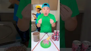 Cone cake vs soda ice cream challenge! 🍨 #funny #shorts by Ethan Funny Family