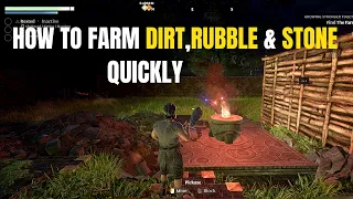 Easy way to Farm Dirt, Rubble and Stones / Enshrouded / PC Gameplay