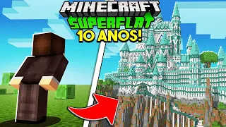 🔥 ELE SOBREVIVEU 10 ANOS no MUNDO SUPER PLANO!!! (NO SURVIVAL)