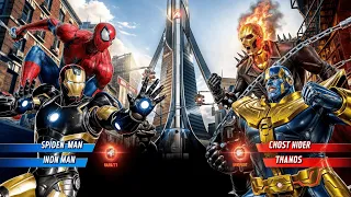 Marvel vs Capcom Infinite | Spiderman & Iron Man vs Ghost Rider & Thanos | PC #marvelvscapcom