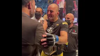 'Minotauro' Nogueira celebrates with Glover Teixeira after Huge Win at UFC 267