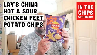 🇨🇳 Lays China Hot and Sour Chicken Feet flavored potato chips on In The Chips with Barry