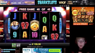 SHARKSLOTS Knockout Wins Free Games Slot Casino Bonus in description